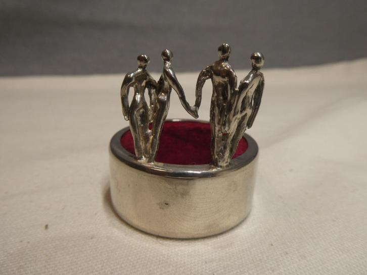 Corry Ammerlaan - Zilverkleurige druppelring wijn fles, Huis en Inrichting, Keuken | Keukenbenodigdheden, Gebruikt, Ophalen of Verzenden