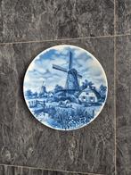 Mooi Delfts Blauw bord met Molen, Ophalen of Verzenden