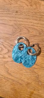 Blauwe oorbellen, Ophalen of Verzenden, Zo goed als nieuw, Blauw, Overige materialen