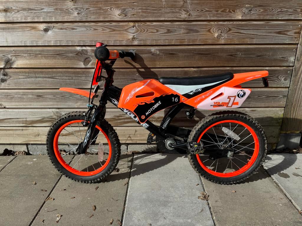 Volare Motobike kinderfiets 16 inch, Ophalen, Gebruikt, 16 tot 20 inch