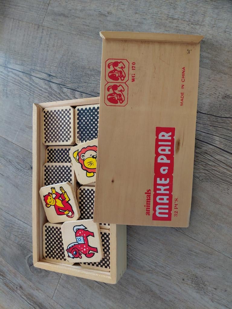 Dieren memory van hout, Ophalen