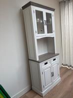 Buffetkast wit met grijs blad, landelijke stijl, Ophalen, Gebruikt, 50 tot 100 cm, Met lade(s)