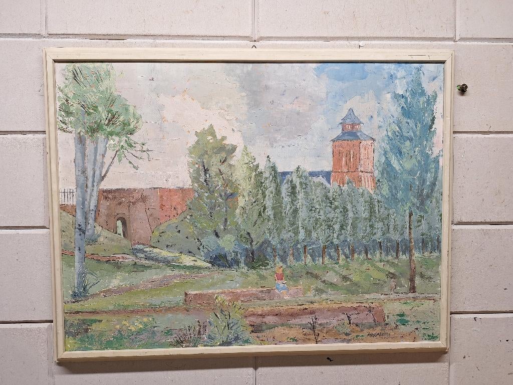 Oud Schilderij  W Hausmann, Antiek en Kunst, Kunst | Schilderijen | Klassiek, Ophalen of Verzenden