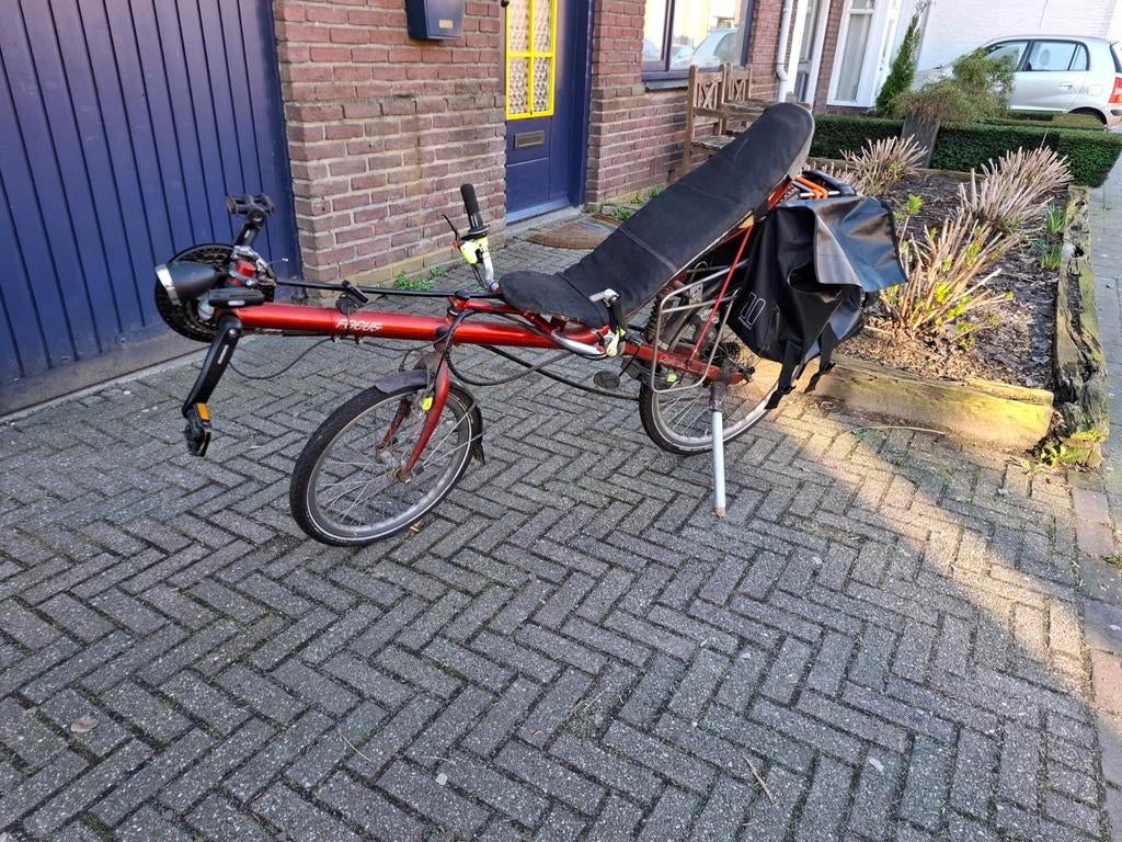 Ligfiets Challenge Focus rood, Fietsen en Brommers, Ophalen, Gebruikt, Overige merken, Versnellingen