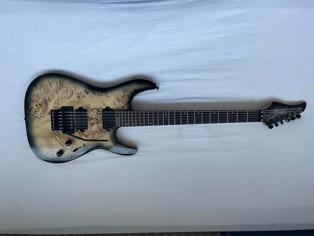 Schecter C6 FR Pro charcoal burst, Ophalen, Zo goed als nieuw, Elektrisch, 6-snarig