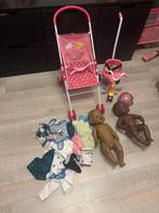 Poppen en buggy met fiets en helm, Ophalen of Verzenden, Gebruikt, Babypop
