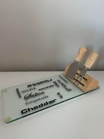 Glazen Kaasplank met Kaasmessen, Ophalen of Verzenden, Zo goed als nieuw