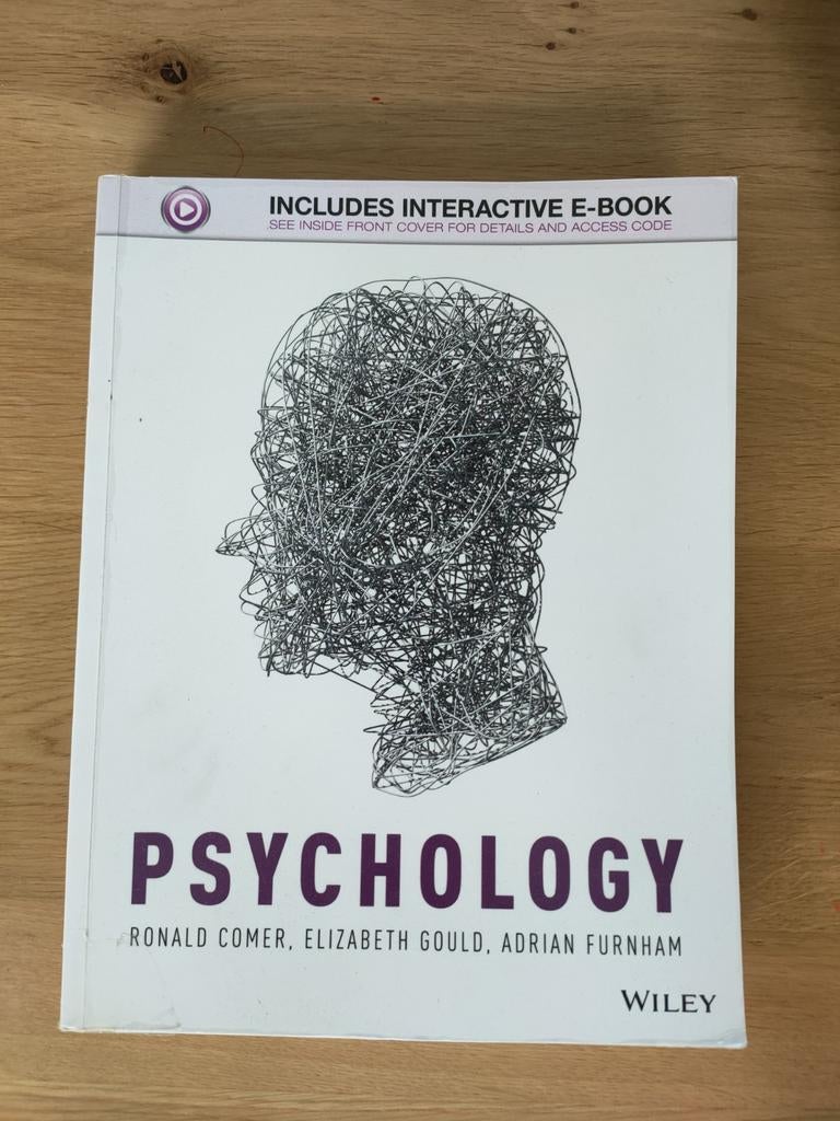 Psychology - Ronald Comer, Elizabeth Gould, Adrian Furnham, Boeken, Studieboeken en Cursussen, Gelezen, WO, Gamma, Ophalen of Verzenden