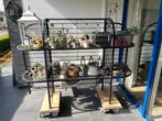 Antiek Frans bakkersrek, plantenrek, Tuin en Terras, Ophalen, Gebruikt, Metaal, Overige typen