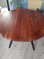 Ronde tafel massief hout 120 cm, Huis en Inrichting, Tafels | Eettafels, Ophalen, Gebruikt, Rond, Vier personen