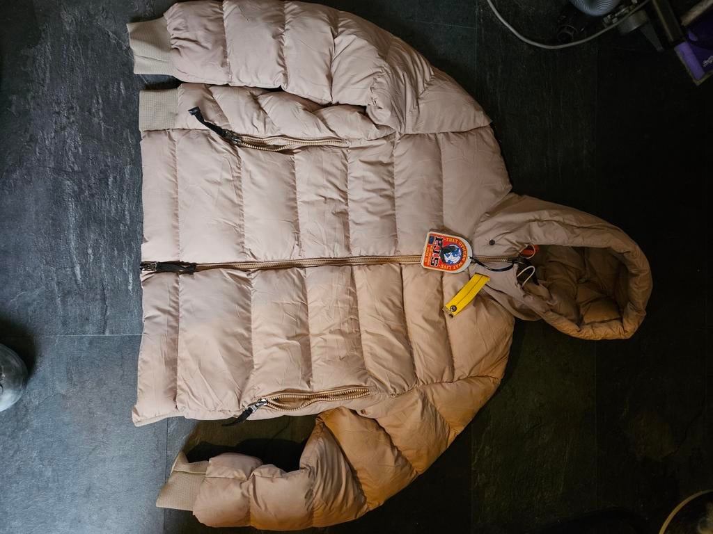 Parajumpers jas beige met capuchon, maat XL, Kleding | Heren, Jassen | Winter, Ophalen of Verzenden