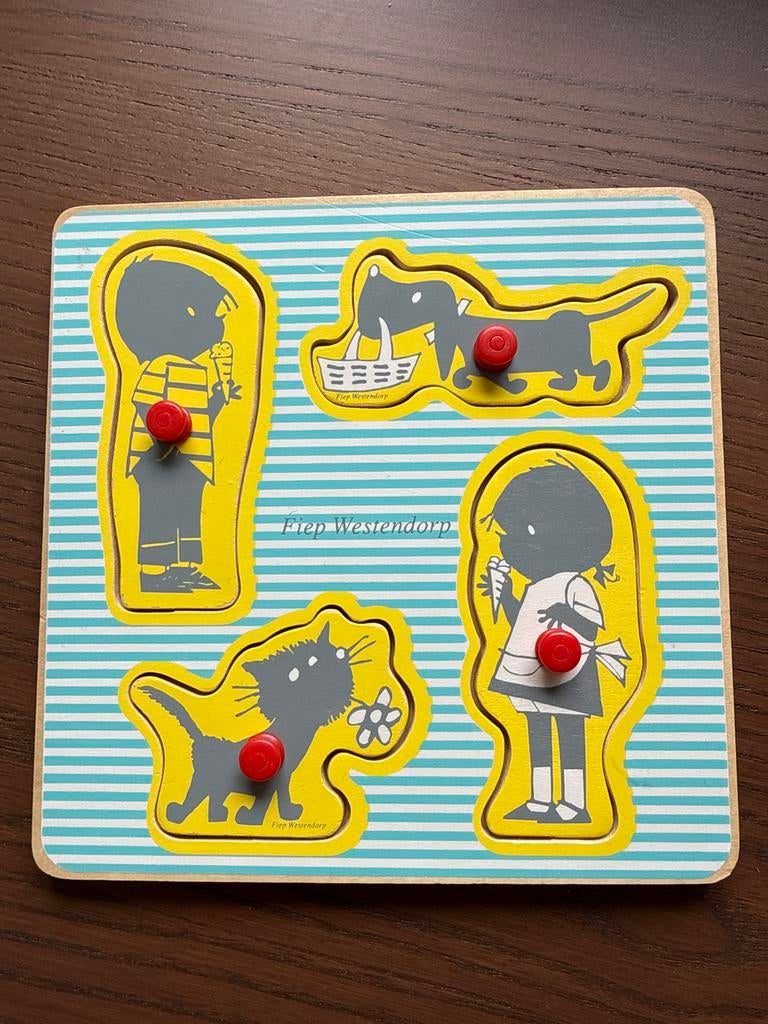 Fiep Westendorp Jip en Janneke puzzel, 2 tot 4 jaar, Gebruikt, Ophalen of Verzenden, Van hout