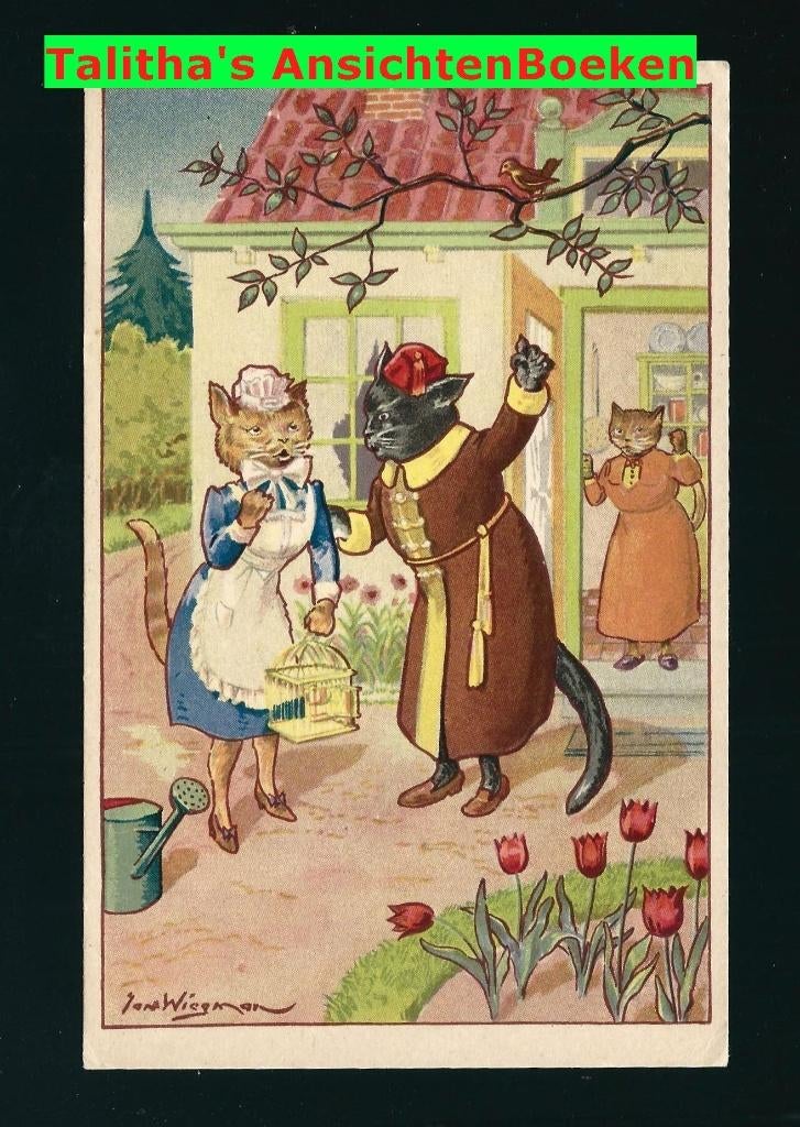 Jan Wiegman verklede dieren (2), Verzamelen, Verzenden, 1920 tot 1940, Gelopen, Overige thema's