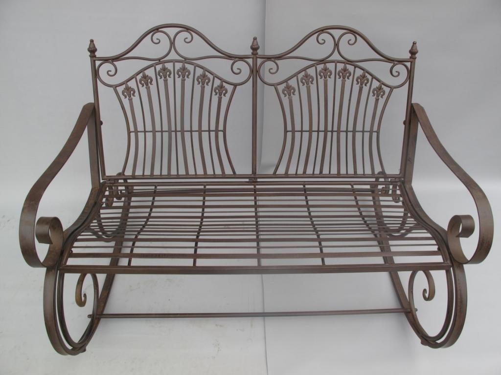 Rustieke ijzeren bruin of wit schommelbank, L.120-H.90cm, Helene Livingstyle, Helenelivingstyle@gmail.com, 7531TJ, Nieuw