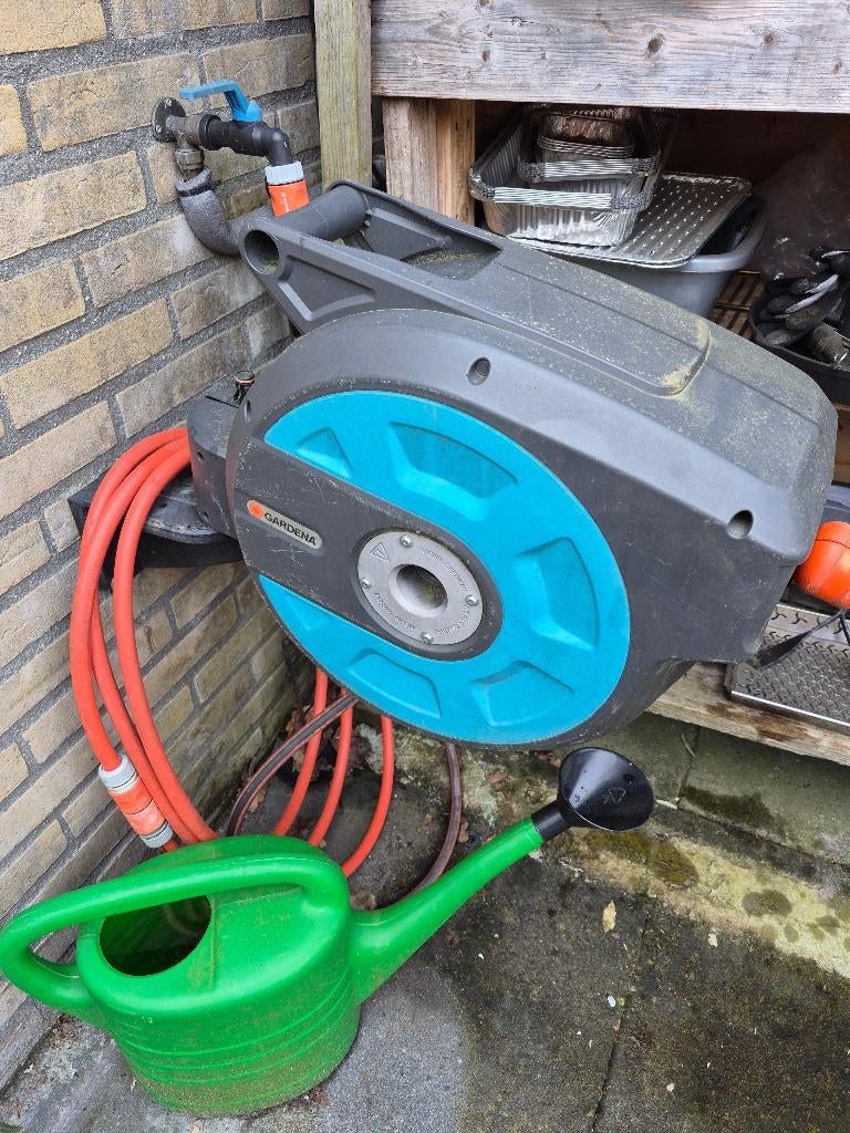 Slangenhaspel, Tuin en Terras, Tuinslangen, Ophalen, Gebruikt, Tuinslang