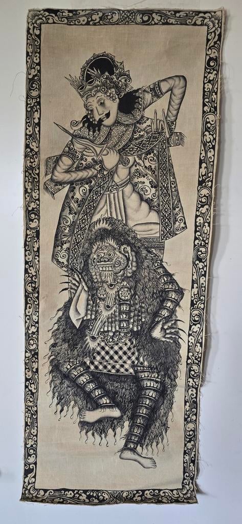 Balinese Barong en Rangda schilderij op doek, Ophalen of Verzenden