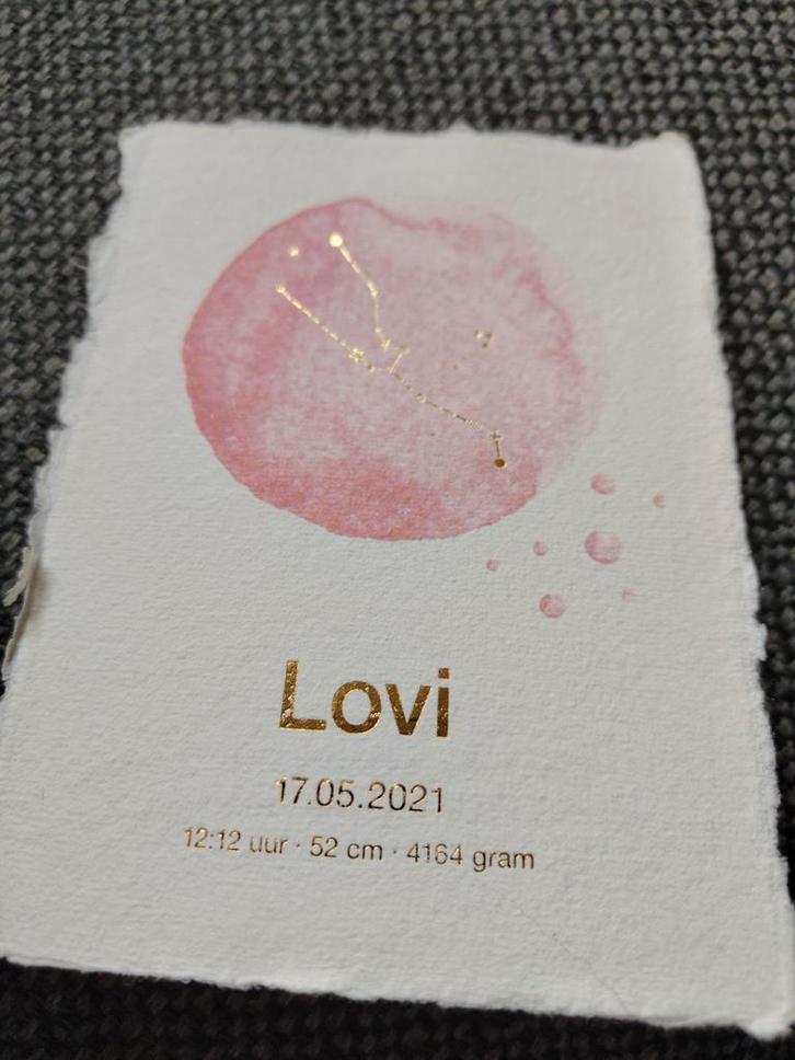 2021 met gouden sterrenbeeld, Verzamelen, Geboortekaartjes en Visitekaartjes, Geboortekaartje, 2000 tot heden, Ophalen of Verzenden