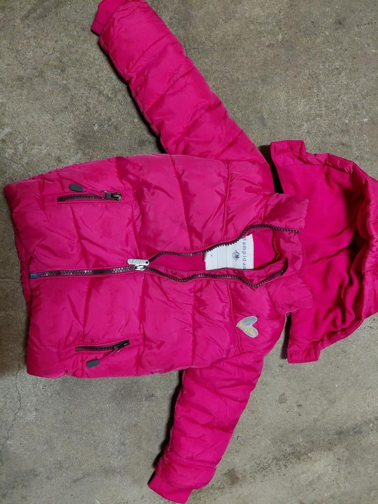 Roze Bampidano winterjasje maat 80, Kinderen en Baby's, Babykleding | Maat 80, Meisje, Zo goed als nieuw, Jasje, Bampidano