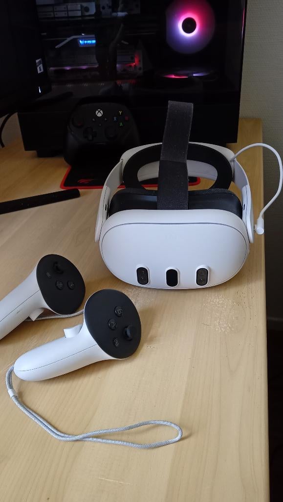 Meta oculus quest 3 512gb + elite strap extra batterijen, Spelcomputers en Games, Ophalen of Verzenden, Gebruikt, VR-bril, Overige platformen