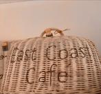 Rivièra Maison mand en dienblad 'East Coast Cafe', Ophalen, Gebruikt, Mand, Riet