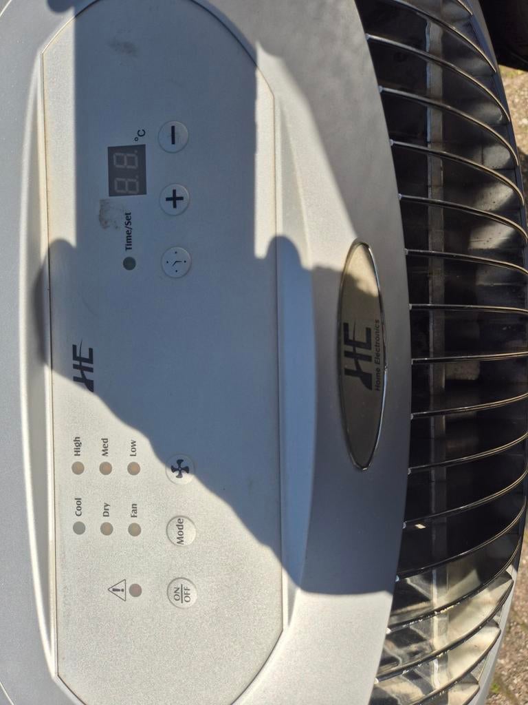 Mobiele airco HE (Home Electronics) - Koel en Ontvochtig, Witgoed en Apparatuur, Gebruikt, Minder dan 60 m³, Timer, 3 snelheden of meer