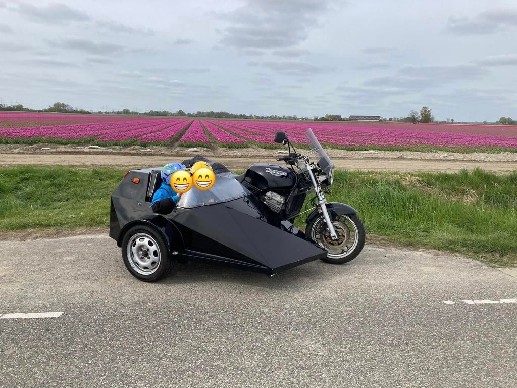 Triumph motor met zijspan - Uniek en avontuurlijk!, Sportuitlaat, Gebruikt, 900 cc, Handgeschakeld