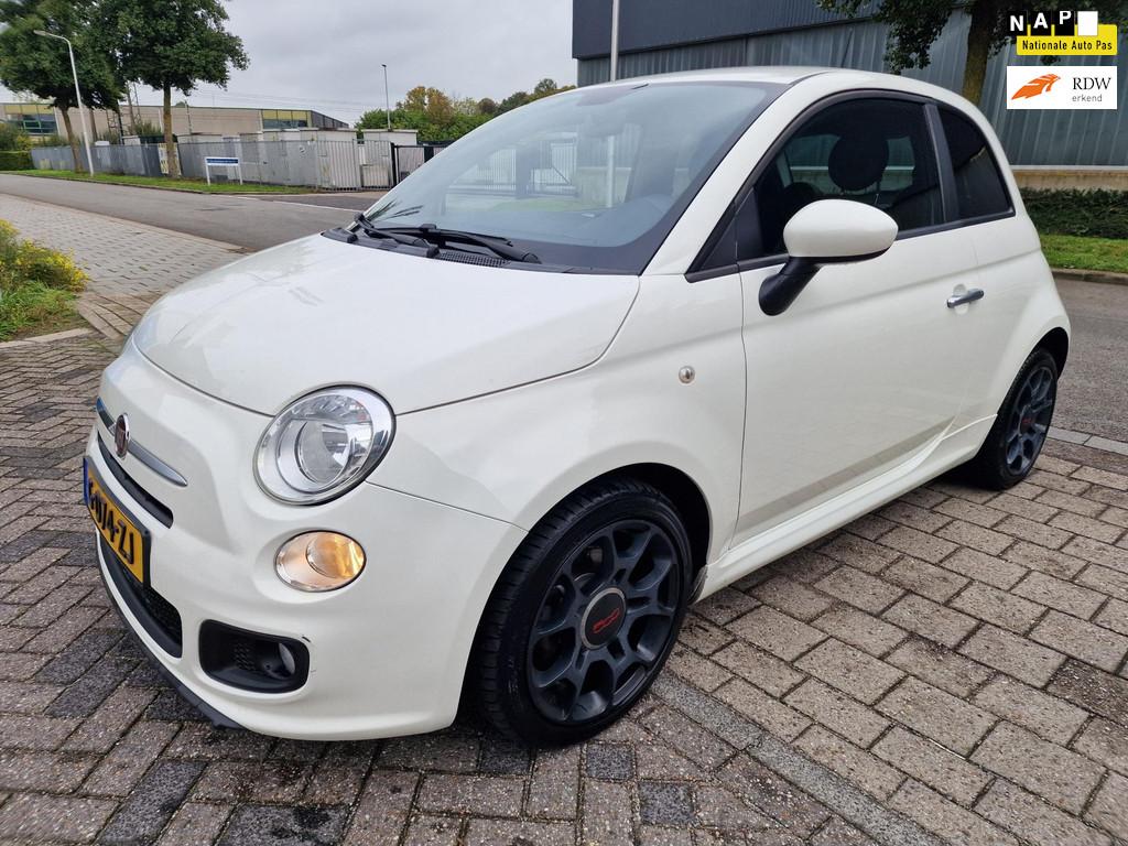 Fiat 500 0.9 TwinAir Turbo, Nieuwe Apk, Nap, Zeer netjes Inr, Voorwielaandrijving, Gebruikt, Leder en Stof, Wit