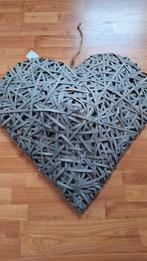 Decoratie hart riet grijs, Huis en Inrichting, Woonaccessoires | Kransen, Ophalen
