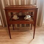 Fantastisch vintage houten vitrine tafel/ butler tray, Ophalen