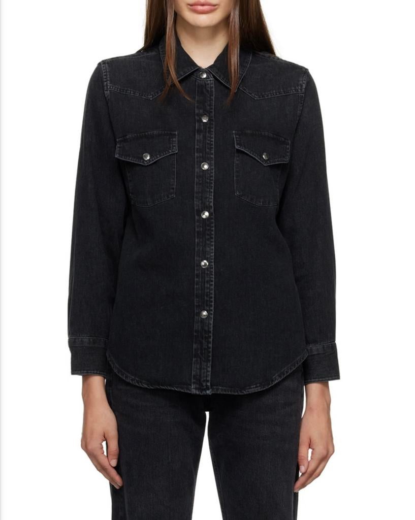 AGOLDE Glinda denim blouse (NIEUW!), Verzenden, Nieuw, Maat 38/40 (M), Zwart