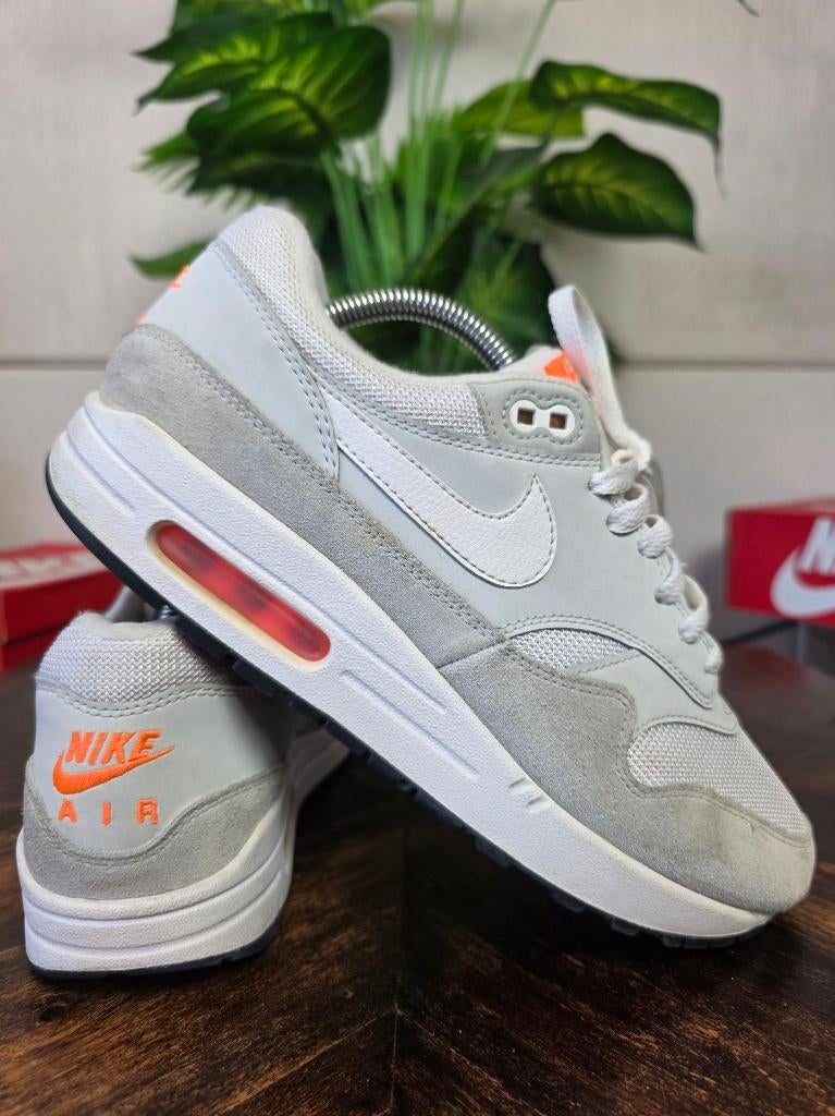 Nike Air Max 1 Pure Platinum Orange maat 42,5, Wit, Nike, Ophalen of Verzenden, Nike