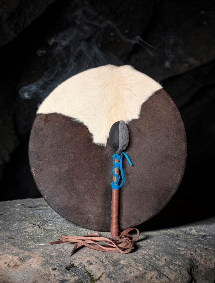 OVERGEDRAGEN Sjamanendrum Nubische Geit 47 cm, Muziek en Instrumenten, Percussie, Nieuw, Trommel, Ophalen of Verzenden