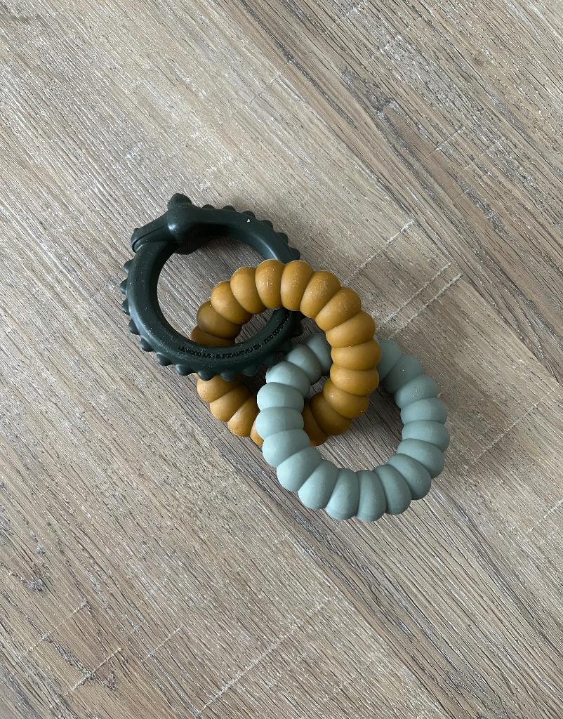 Nieuw groen geel Liewood Gilbert bijtring baby speelgoed set, Ophalen of Verzenden, Nieuw, Overige typen