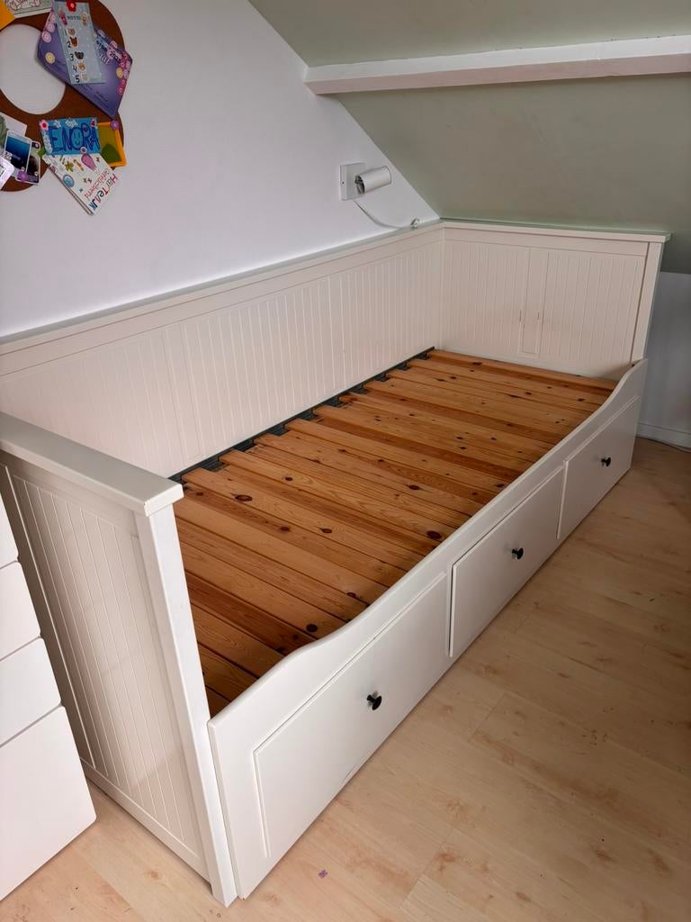 Ikea Hemnes bed, Ophalen, Gebruikt, 70 tot 85 cm, Lattenbodem