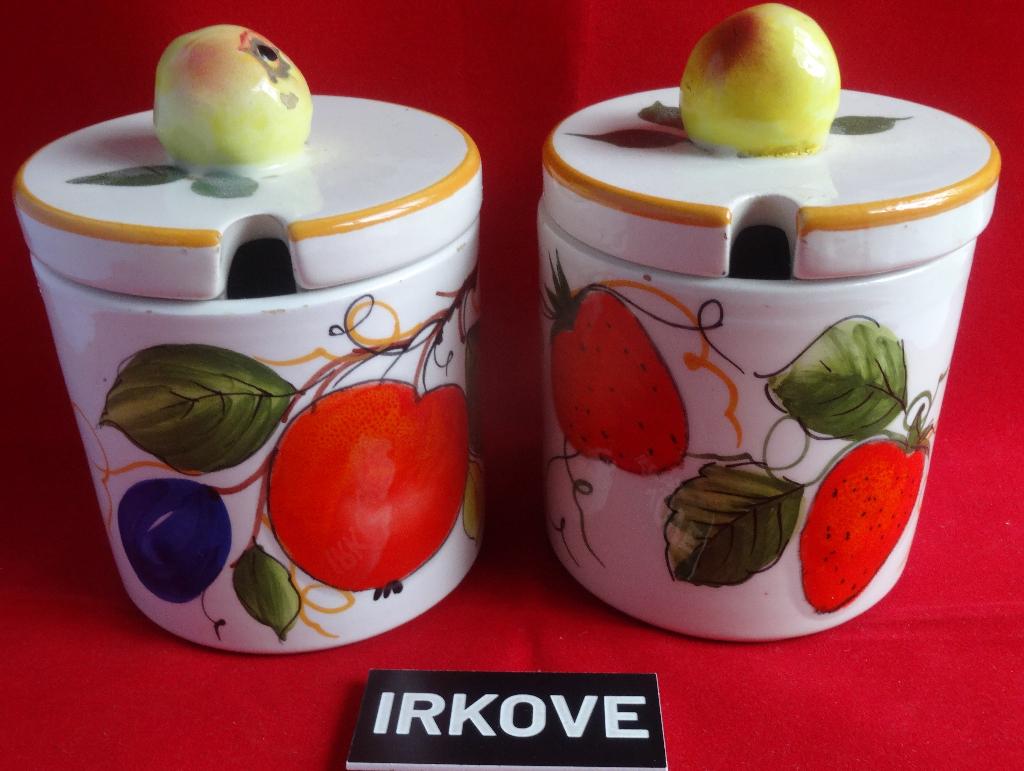 LEUKE JAM - SUIKERPOTTEN * Twee Stuks *, Huis en Inrichting, Keuken | Servies, Nieuw, Overige typen, Overige stijlen, Keramiek