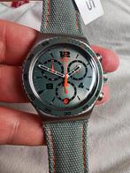 Swatch Irony Chronograph L'HEURE DU MARAIS, Ophalen, Leer, Staal, Polshorloge