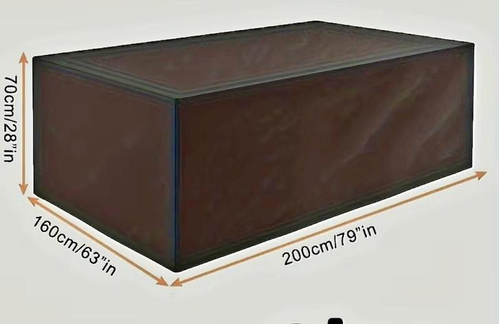 Nieuwe Tuinmeubelhoes zwart 200x160x70cm - Bescherming, Tuin en Terras, Tuinmeubel-accessoires, Nieuw, Ophalen of Verzenden