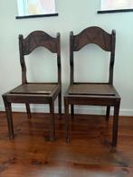 Prachtige houten stoelen uit Afrika, Twee, Bruin, Ophalen of Verzenden, Zo goed als nieuw