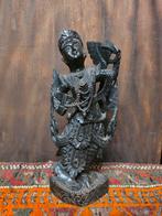 Balinees houten beeld, danseres met waaier, Antiek en Kunst, Kunst | Niet-Westerse kunst, Ophalen of Verzenden