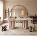 Spectaculaire Travertin Eettafel - 8/10 Personen, Ophalen of Verzenden