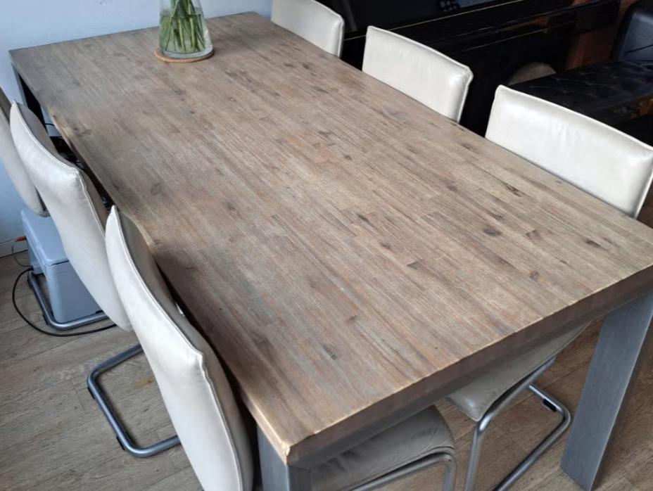 Henders & Hazel tafel design eettafel 90x190 cm, Huis en Inrichting, Ophalen, Gebruikt, Design, Eikenhout