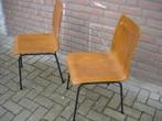 Vintage stoelen FRISO KRAMER EUROIKA Auping jaren 60 plywood, Ophalen, Gebruikt, Twee, Bruin
