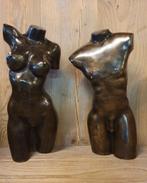TORSO / MAN/ VROUW / Bronzen beeld, Antiek en Kunst, Ophalen of Verzenden
