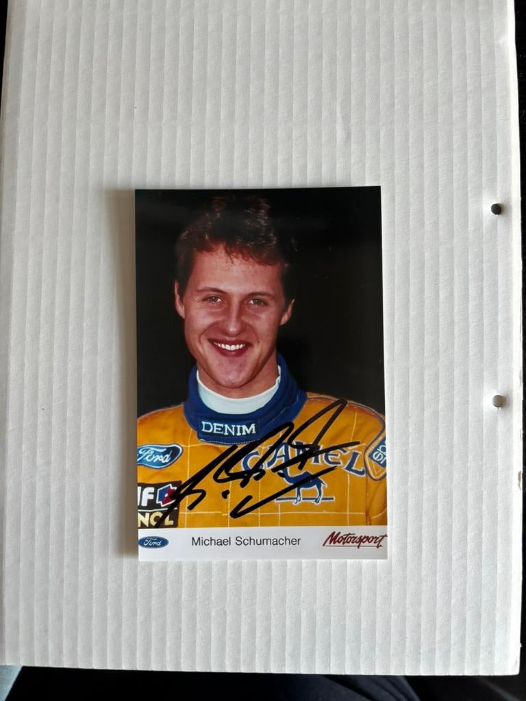 Originele foto/handtekening Michael Schumacher, Ophalen of Verzenden, Zo goed als nieuw, Formule 1