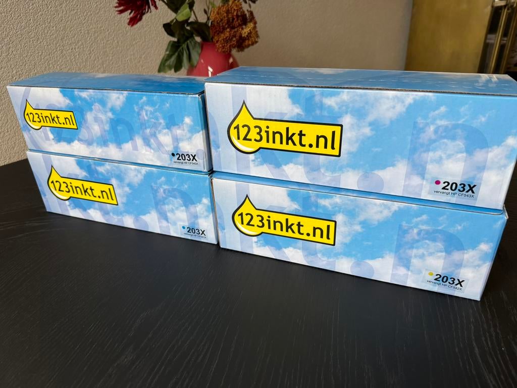 4 x inktcartrige, zwart en 3 kleuren, Ophalen of Verzenden, Zo goed als nieuw