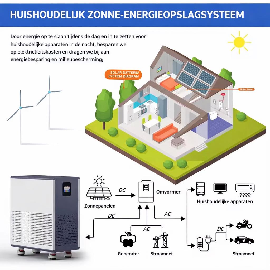 15kWh Thuisbatterij LiFePO4 48V 300Ah Solar Opslag, Verzenden, Nieuw