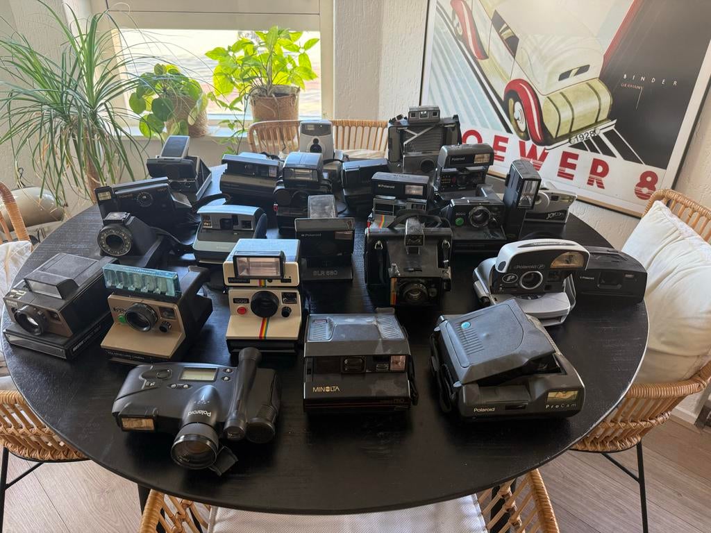 Instant camera collectie – 24 Polaroid camera’s, Audio, Tv en Foto, Fotocamera's Analoog, Ophalen, Gebruikt, Polaroid