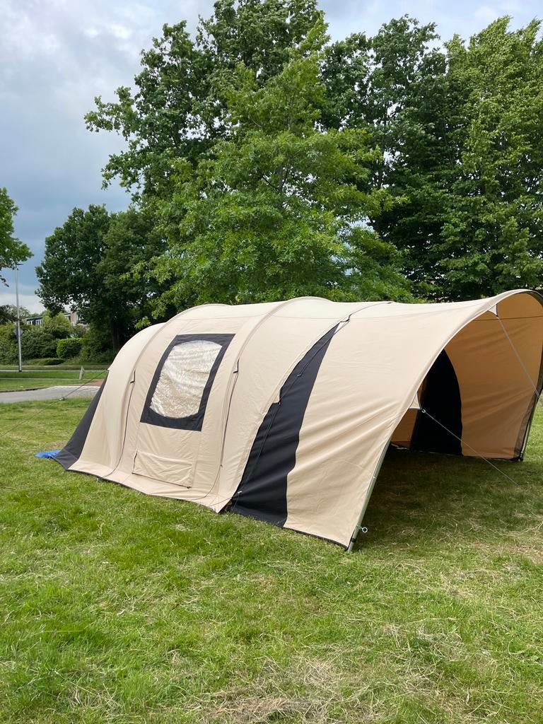 De Waard Smaragdeend met verlengde luifel, Caravans en Kamperen, Tenten, Ophalen, Gebruikt, Tot en met 4