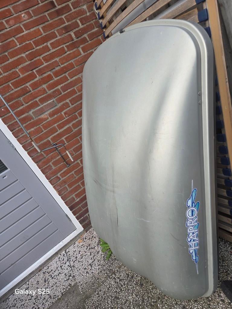 Harpo dakkoffer met dakdragers die krijg je der lekkvrij, Ophalen of Verzenden, Gebruikt