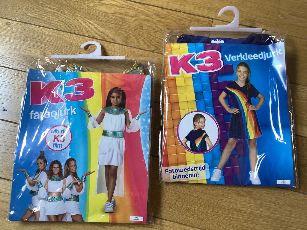 K3 verkleedjurk Farao en Regenboog maat 134, Ophalen of Verzenden, Zo goed als nieuw, Meisje